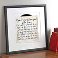 Personalised Song Record Print