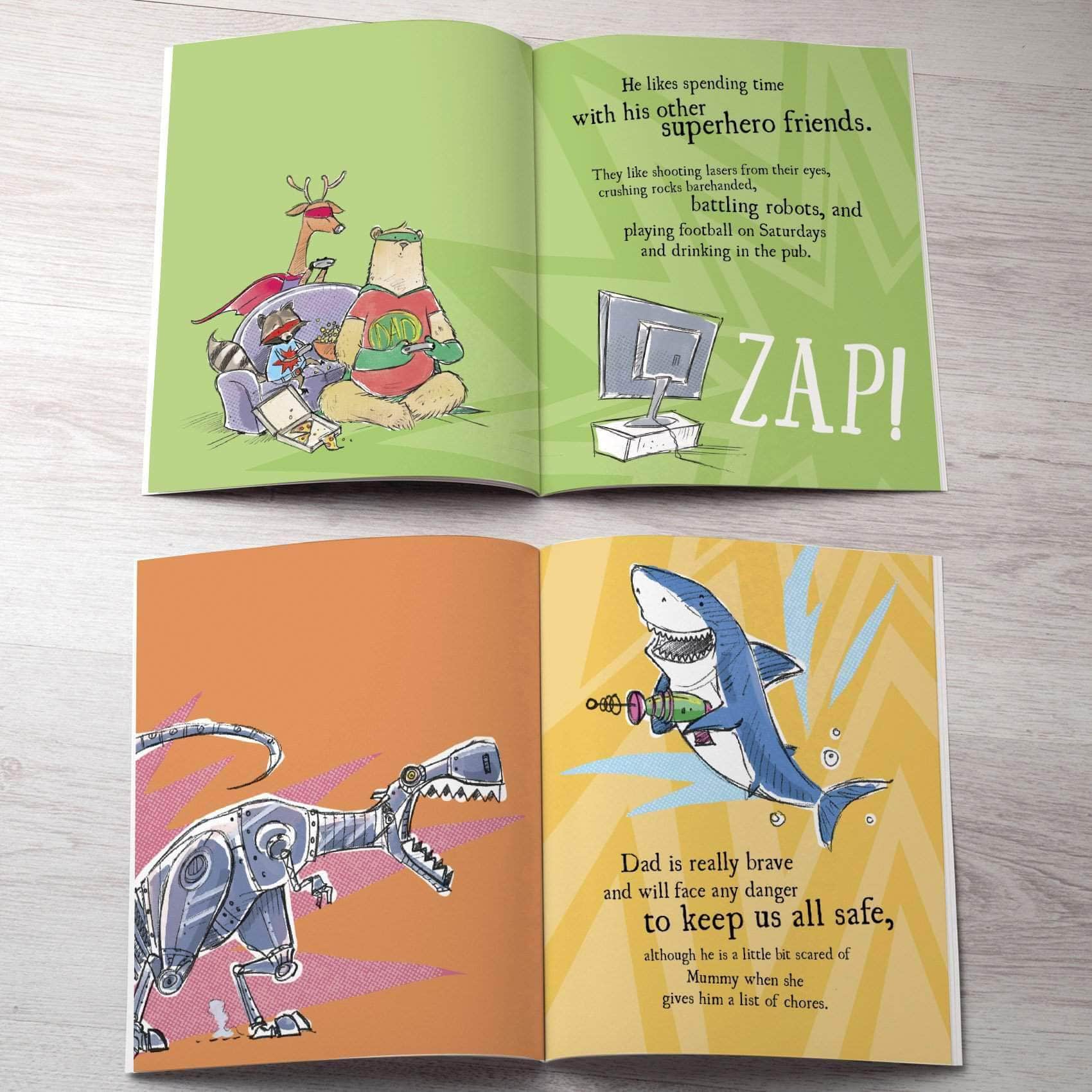 Personalised Dad's Superhero Book