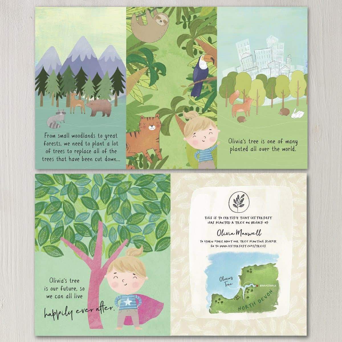 letterfest book Plant A Tree Personalised Story Book