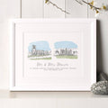 letterfest illustration Double Wedding Venue Watercolour Portrait