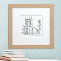 Personalised House Line Illustration