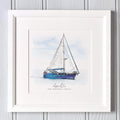 Personalised Watercolour Boat Sketch