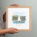 Personalised Watercolour Boat Sketch