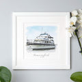 Personalised Watercolour Boat Sketch