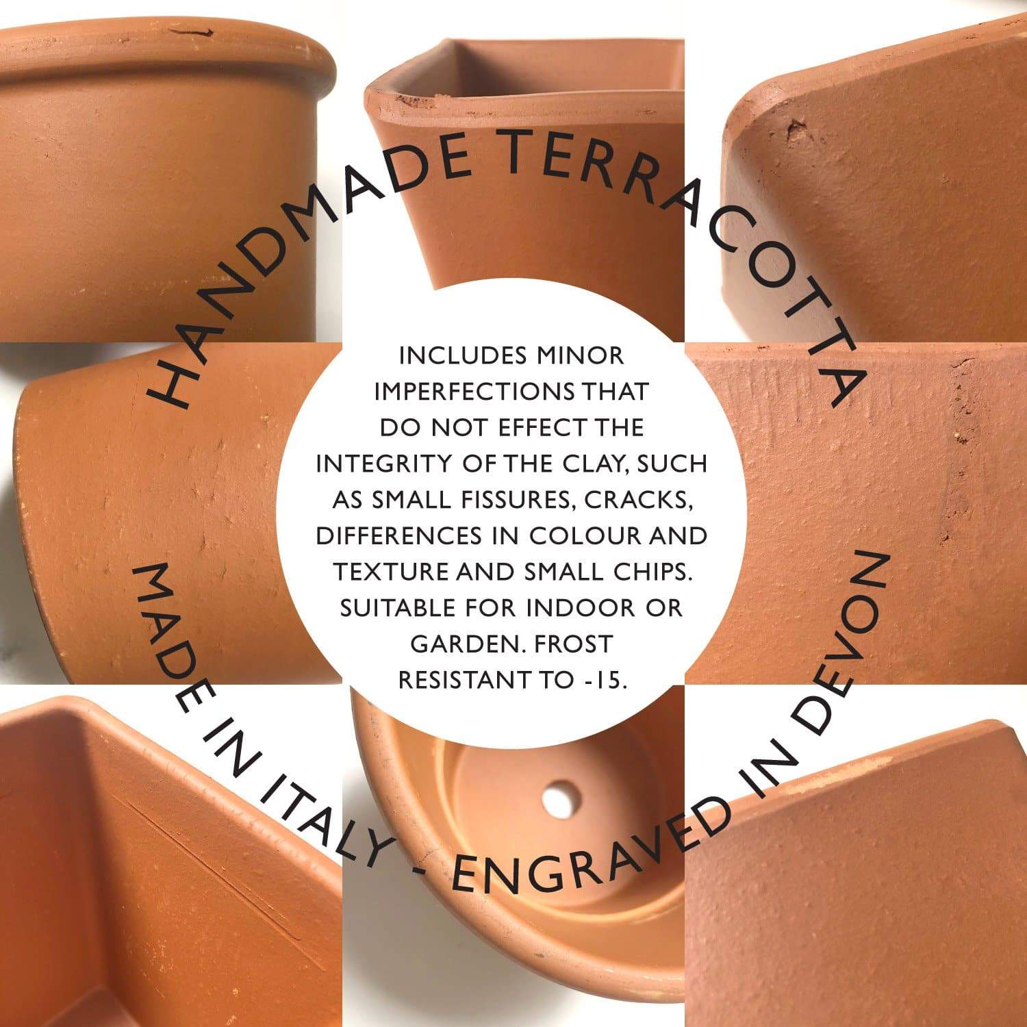 letterfest terracotta Engraved Birthflower Plant Pot