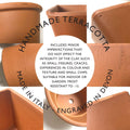 letterfest terracotta Engraved Birthflower Plant Pot