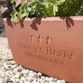 letterfest terracotta Engraved Message Terracotta Planter
