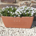 letterfest terracotta Engraved Message Terracotta Planter