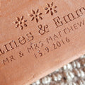 letterfest terracotta Engraved Message Terracotta Planter