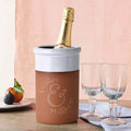 Personalised Couples White Glaze Wine Cooler