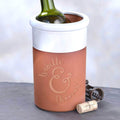 Personalised Couples White Glaze Wine Cooler