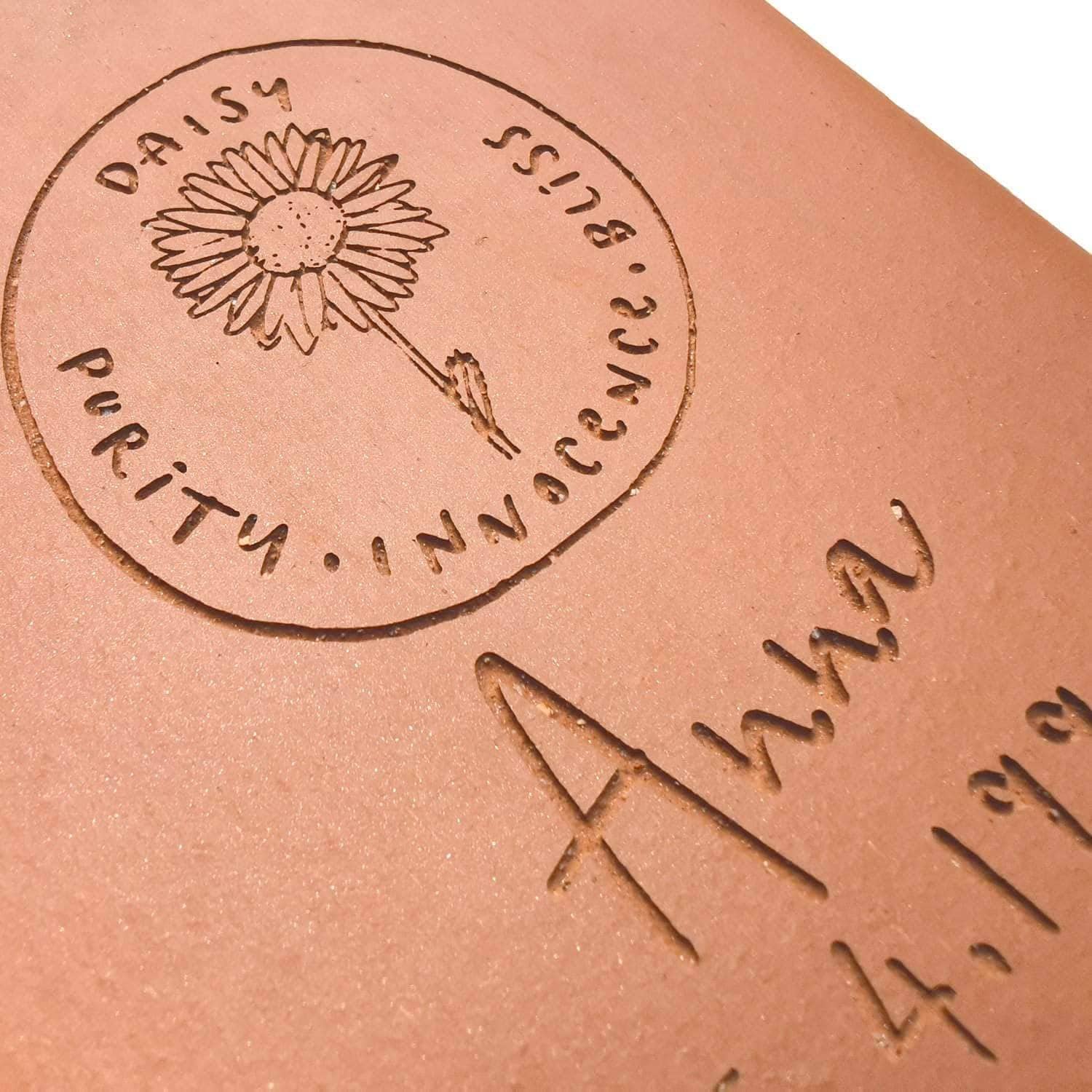 letterfest terracotta Personalised Wedding Or Anniversary Flower Pot
