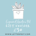 Letterfest Engraved Pottery Gift E-Voucher
