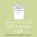 Letterfest Engraved Pottery Gift E-Voucher