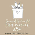 Letterfest Engraved Pottery Gift E-Voucher