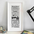 Typographic Story of Dad