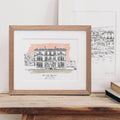 Bespoke Illustrated Wedding Venue Art Print