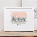 Bespoke Illustrated Wedding Venue Art Print