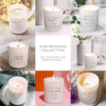 Personalised wedding engraved scented candle