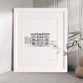 Custom Illustrated Wedding Venue Line Art Print