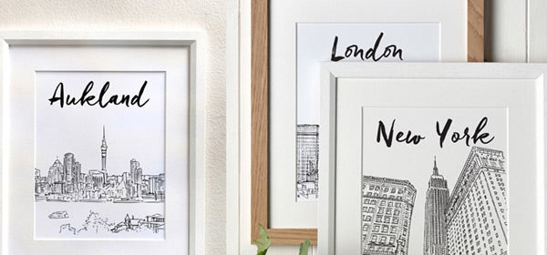 Personalised hand drawn buildings and places