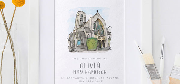 Personalised illustrations for christenings