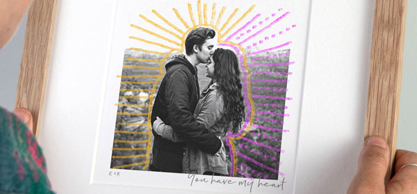 Personalised art prints for engagements