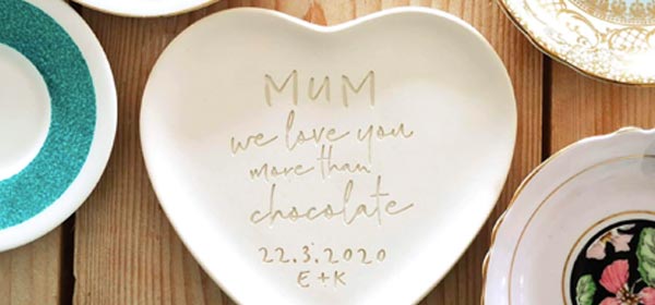 Mother's Day personalised pottery for gardens and home