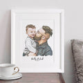 New Dad And Baby Portrait