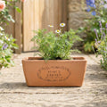 Personalised Garden Engraved Terracotta Window Pot