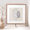 Monochrome Couples Personalised Line Drawing