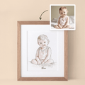 Baby's First Christmas Watercolour Illustration