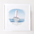 Personalised Watercolour Boat Sketch