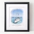 Personalised Watercolour Boat Sketch