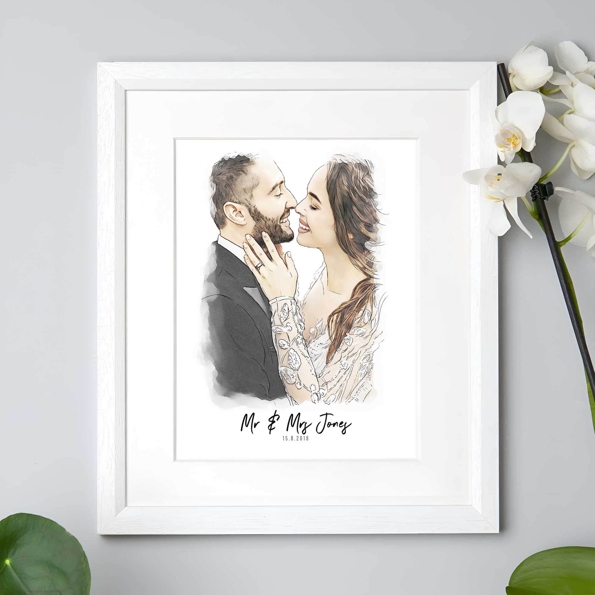 Personalised wedding venue illustration | Gift for bride and groom