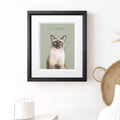 Watercolour with Colour Block Pet Dog Portrait