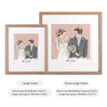 Wedding or Anniversary Couple Colour Block Portrait