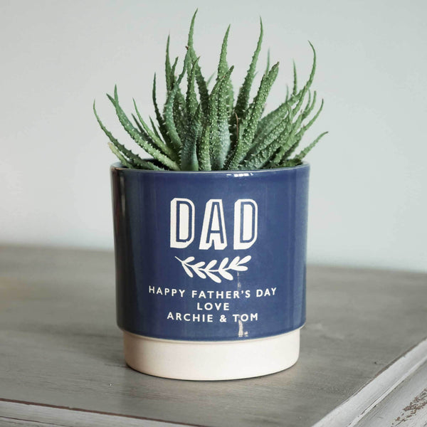 personalised succulent pots Personalised Dads Indoor Plant Pot - The Perfect gift for Father's Day
