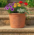 Engraved Message Round Plant Pot