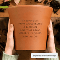 Personalised Birthday Engraved Terracotta Pot