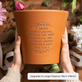 Engraved Message Round Plant Pot