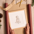 Baby's First Christmas Watercolour Illustration