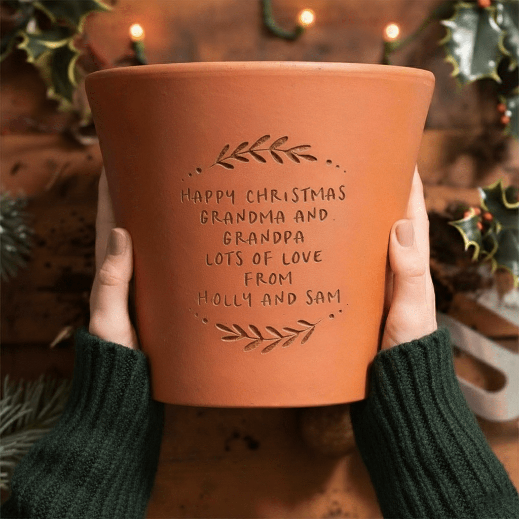 Large Engraved Message Round Plant Pot – Letterfest