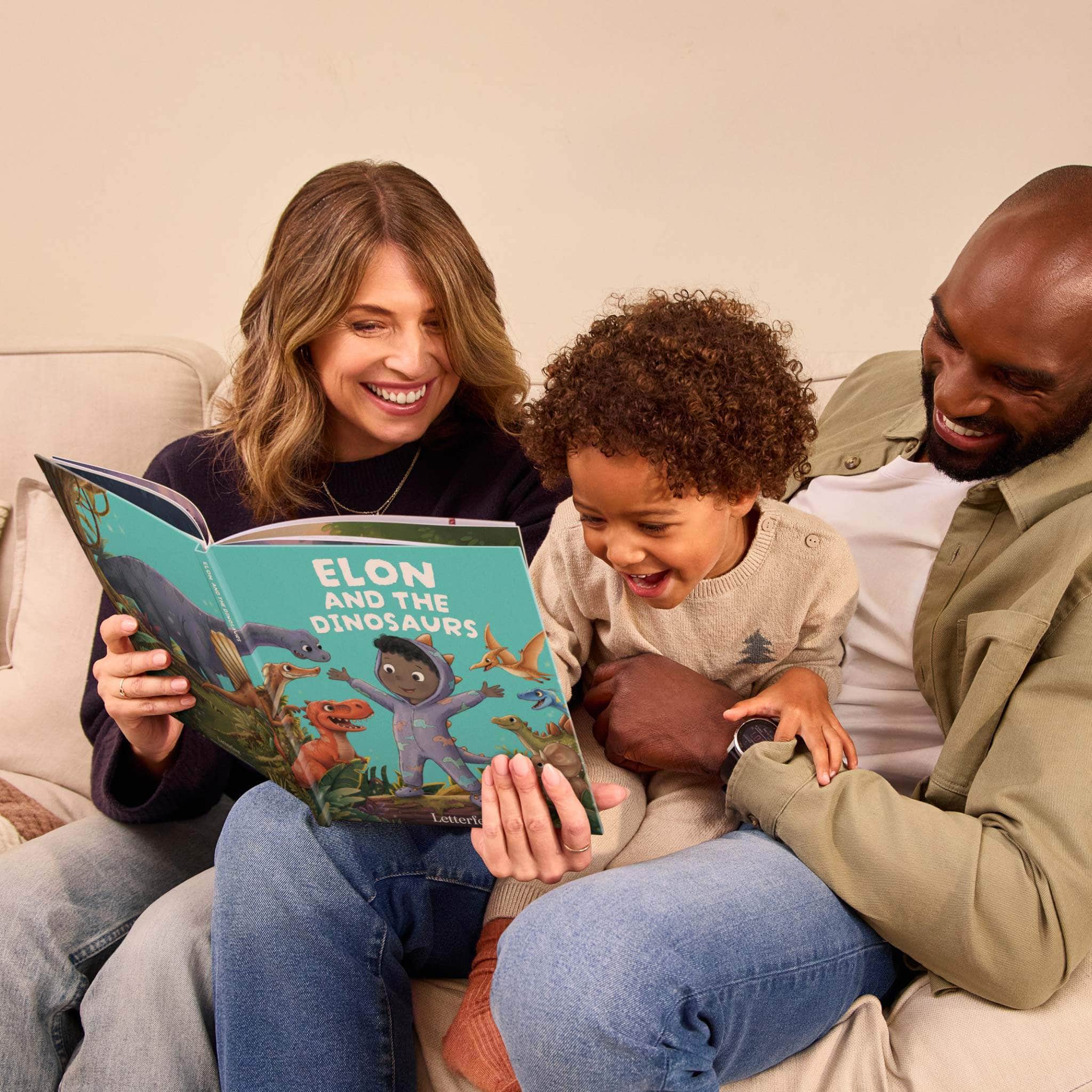Family reading together