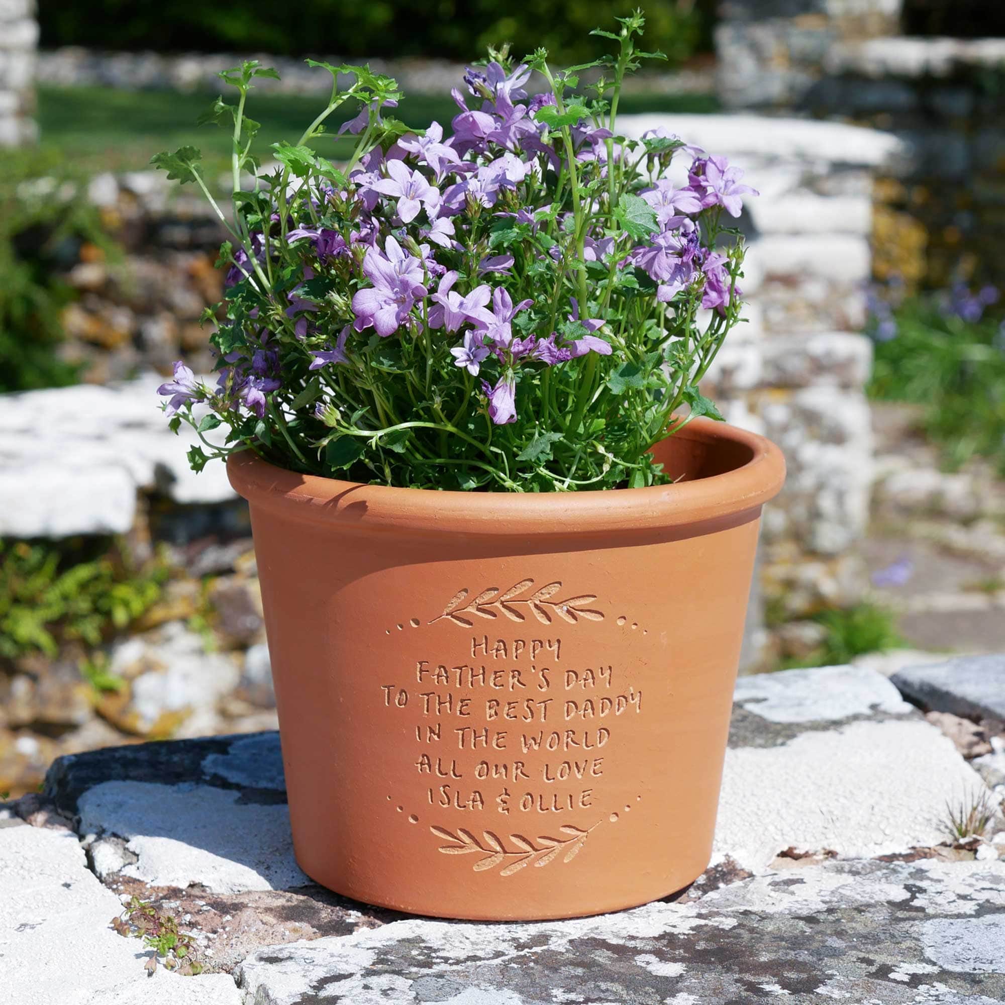 Engraved Message Round Plant Pot – Letterfest