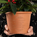 Engraved Message Round Plant Pot