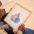 Watercolour Line People Portrait