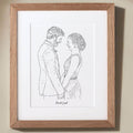 Wedding Couple Line Portrait