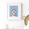 Watercolour with Colour Block Pet Dog Portrait