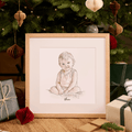 Baby's First Christmas Watercolour Illustration